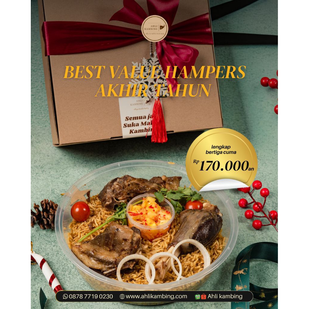 Hampers Akhir Tahun Nasi Kebuli/Mandhi Loyang 3 Porsi