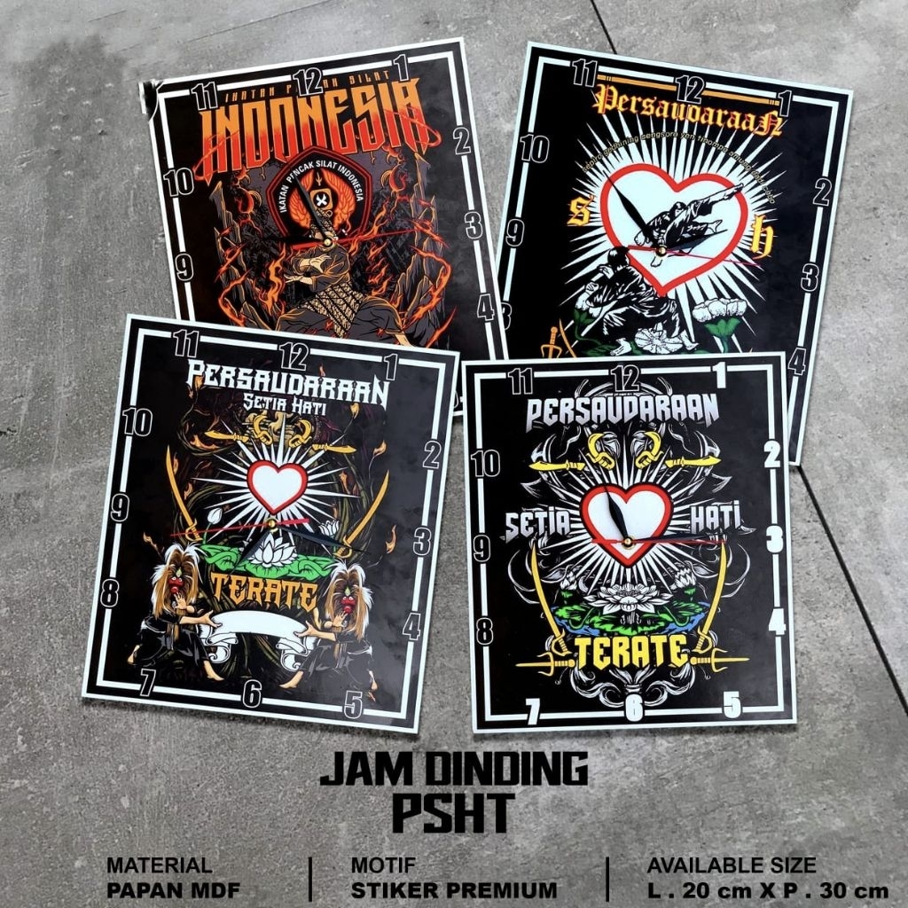 (Kode A) Jam Dinding Motif PSHT
