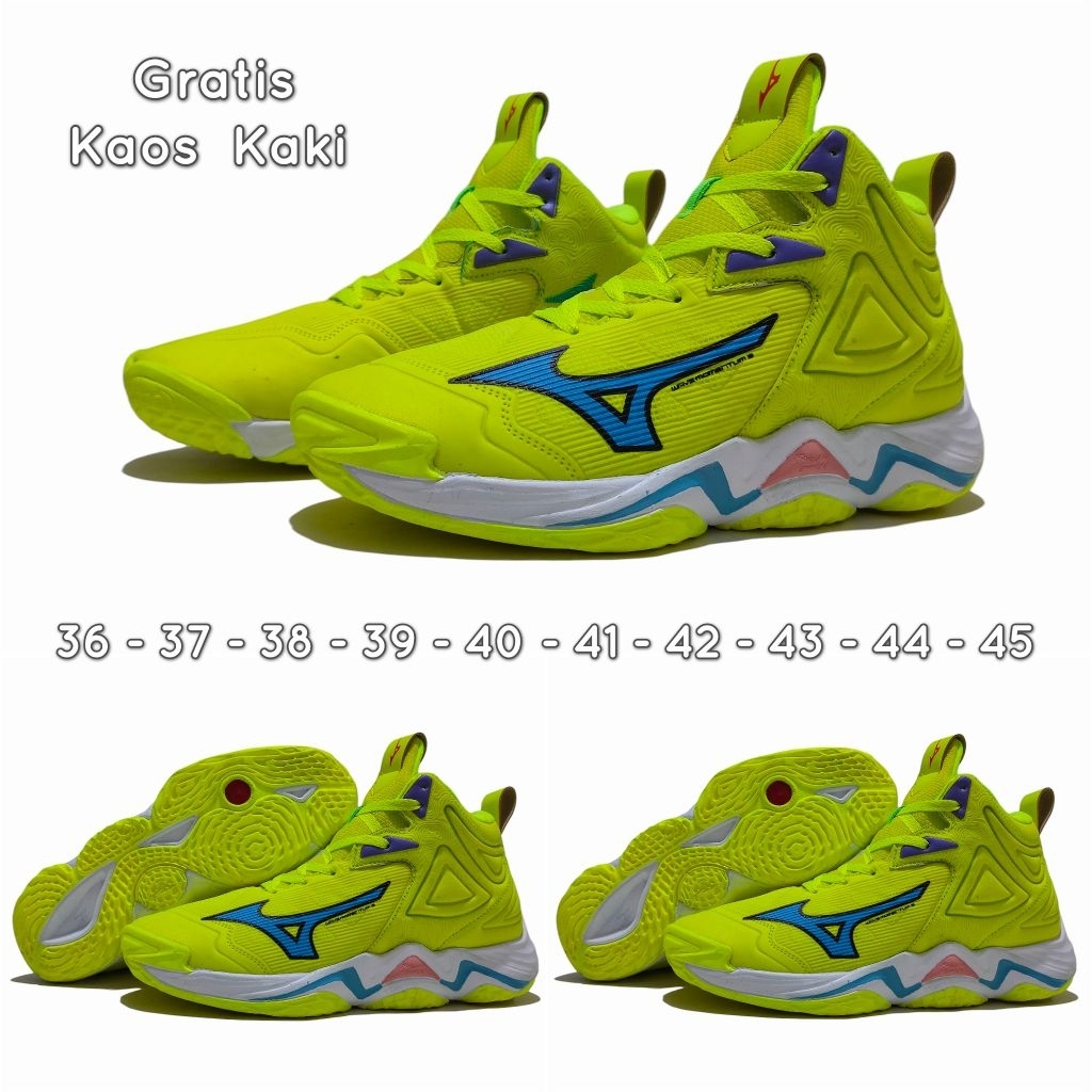 Mizuno Wave Momentum 3 Mid - Sepatu Volly Murah - Sepatu Voli Anak