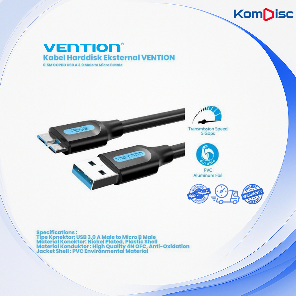 Vention Kabel USB 3.0 HDD Eksternal Hitam