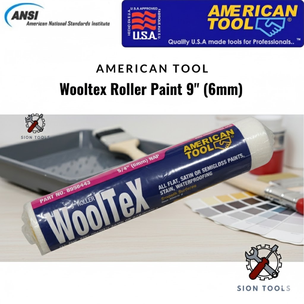 AMERICAN TOOL KUAS CAT ROLL WOOLTEX 6 MM / KUAS CAT ROLL TEMBOK