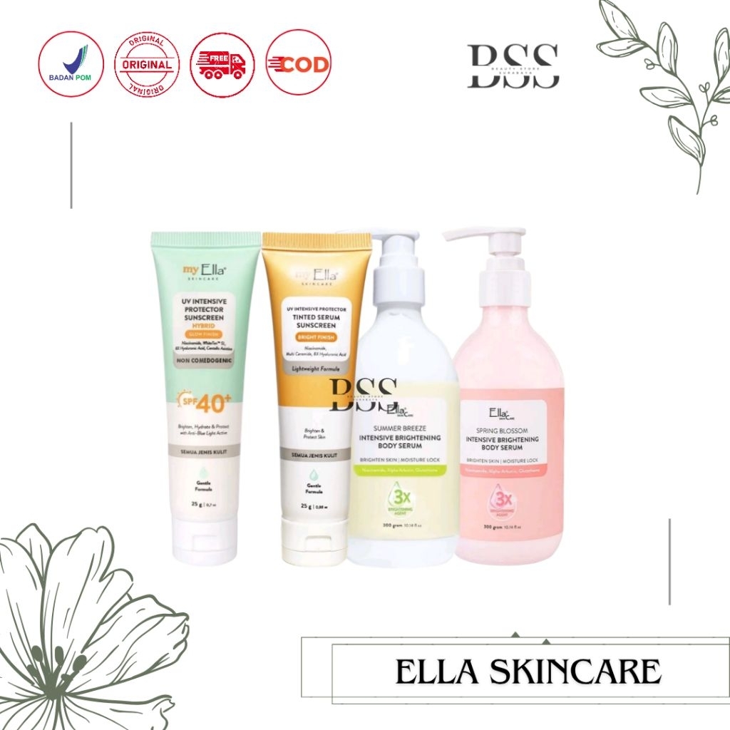 Ella Skincare UV Intensive Protector Sunscreen SPF 40+ PA+++ ELLA TINTED SUNSCREEN Glowing Instan - 