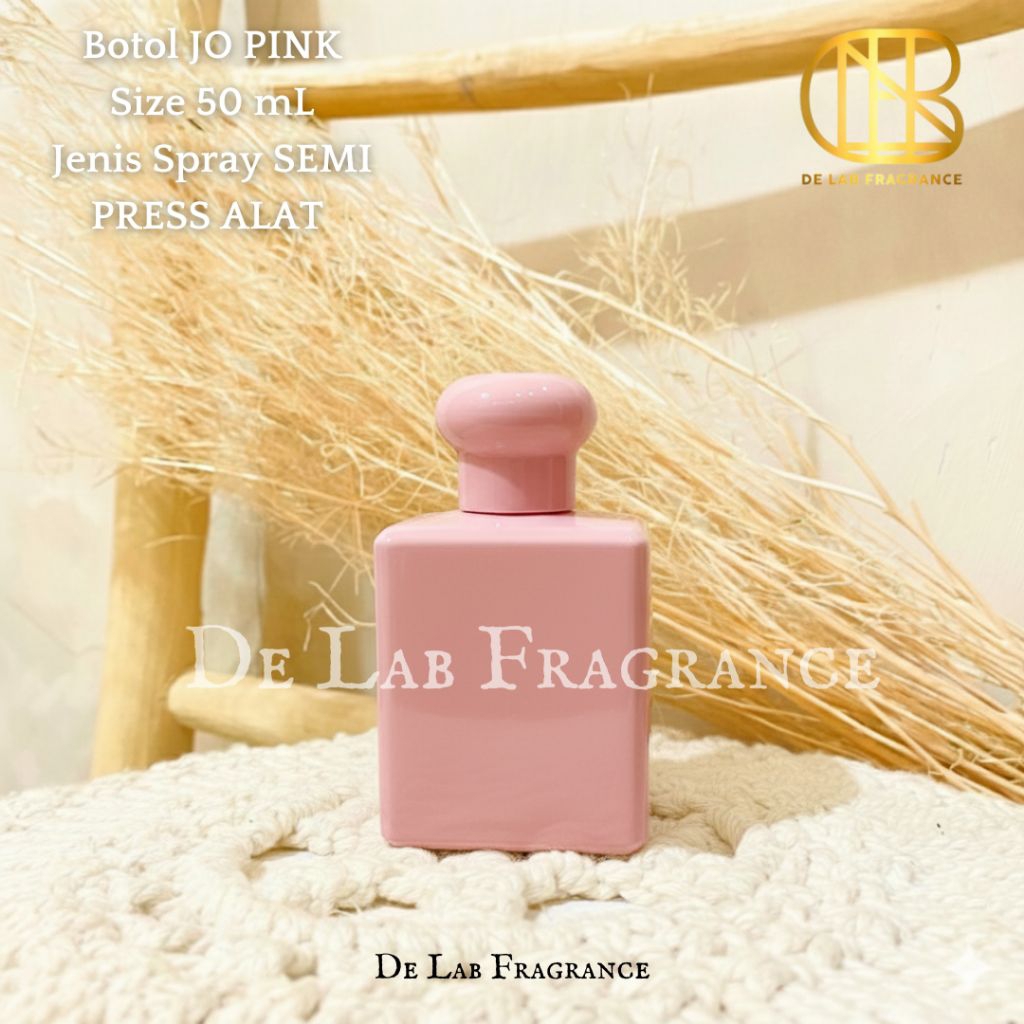 botol parfum jo mln pink 50 ml semi press- botol parfum lucu elegant- botol kaca-botol minyak wangi 