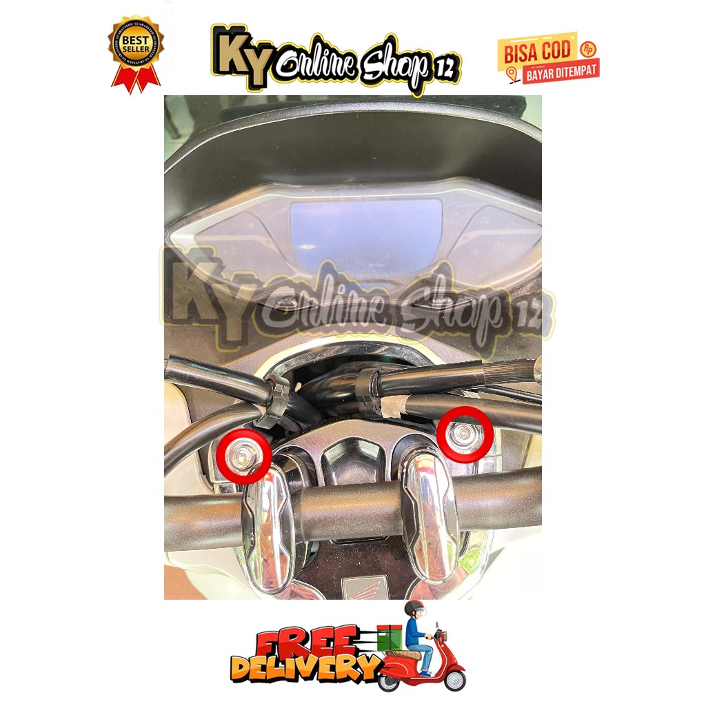 BAUT COVER STANG ( 2 BAUT ) MODEL SPIRAL PCX 160 STYLO ADV VARIO 160 150 LOKAL CBU NEW OLD ABS CBS T