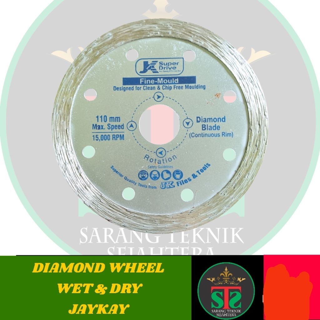 mata gerinda potong keramik 4" jaykay diamond wheel wet & dry jk cap baut ekonomis