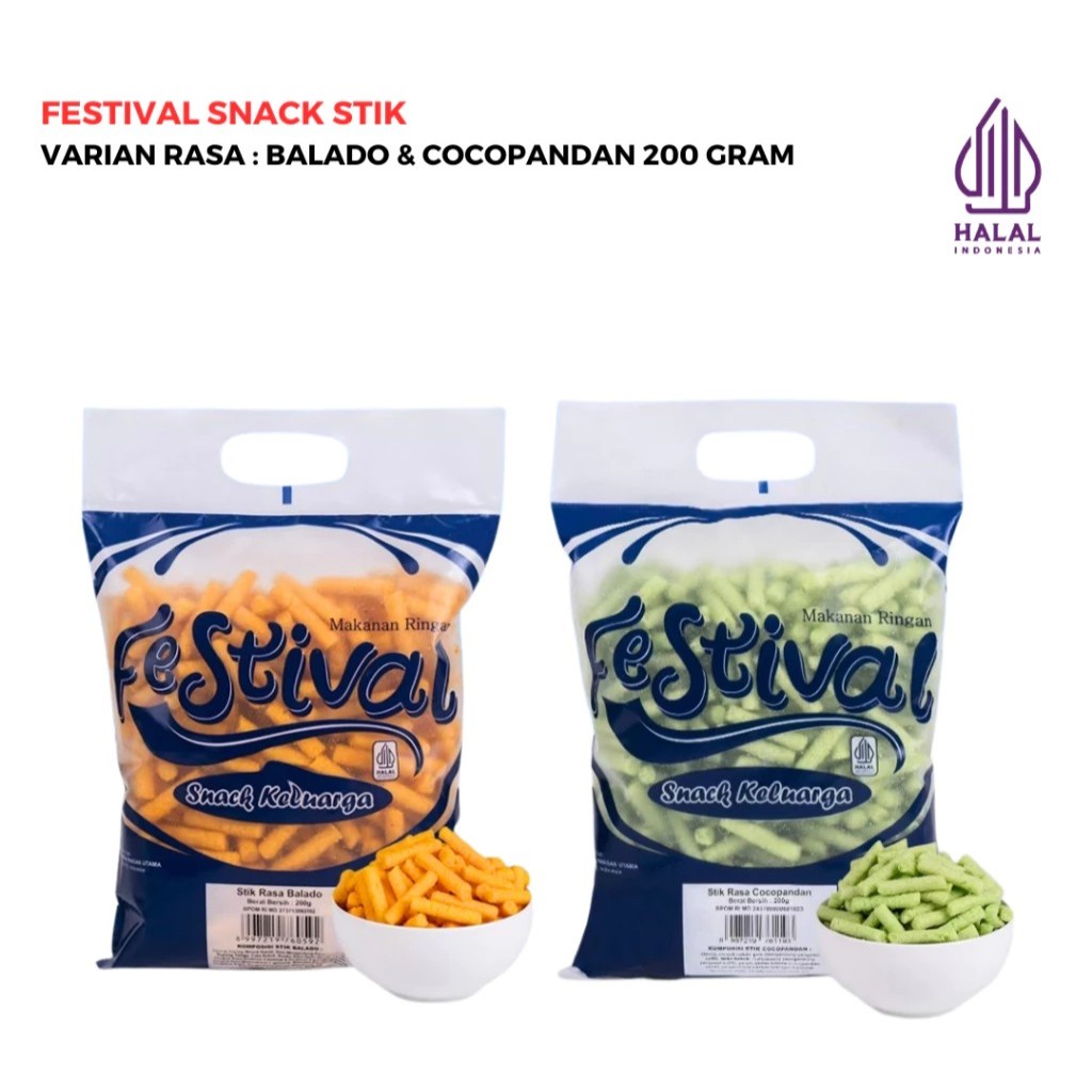 (PACK) Festival Stik Rasa Balado, Cocopandan 200 Gram