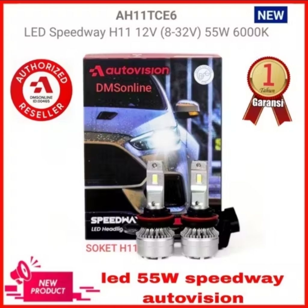 Led H11 H7 HB3 Speedway 55W Autovision Led Fog Lamp Mobil Garansi 1 th
