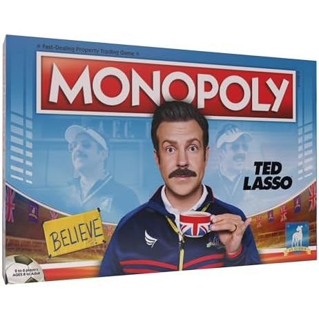 Monopoly Ted Lasso Officially Licensed Board Collectible Board Game Play as Believe Goldfish Sign