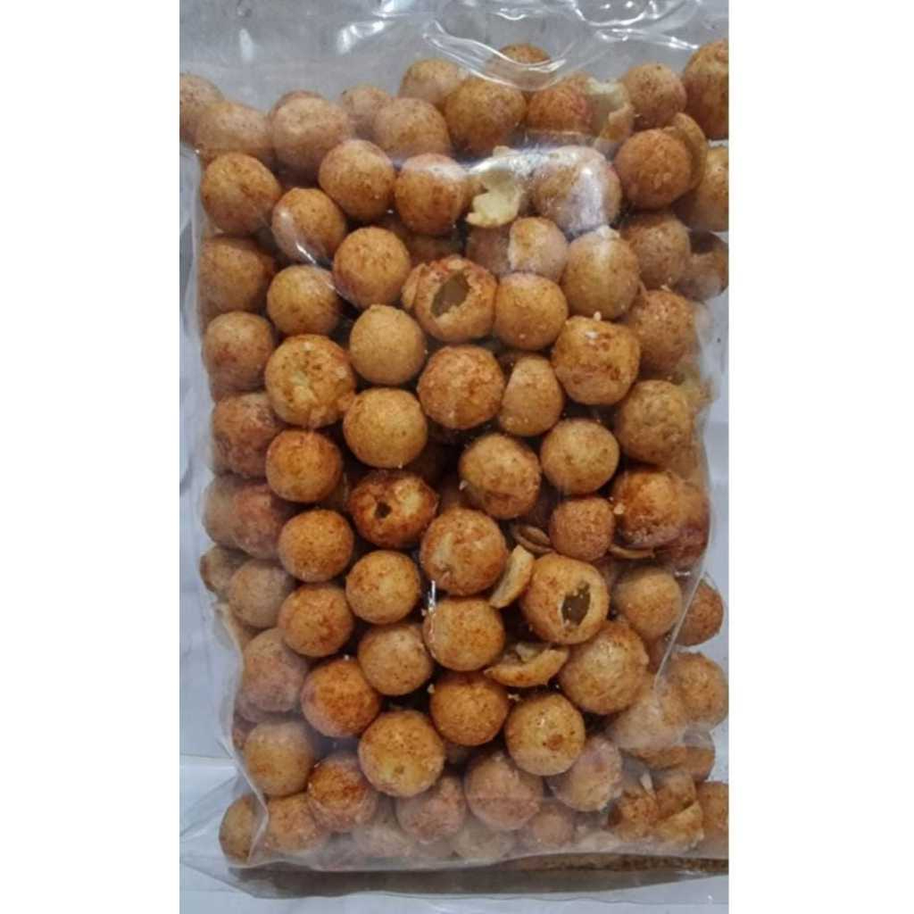 Tahu Bulat Mini Kering Rasa Original dan Pedas 135gr Cemilan Renyah