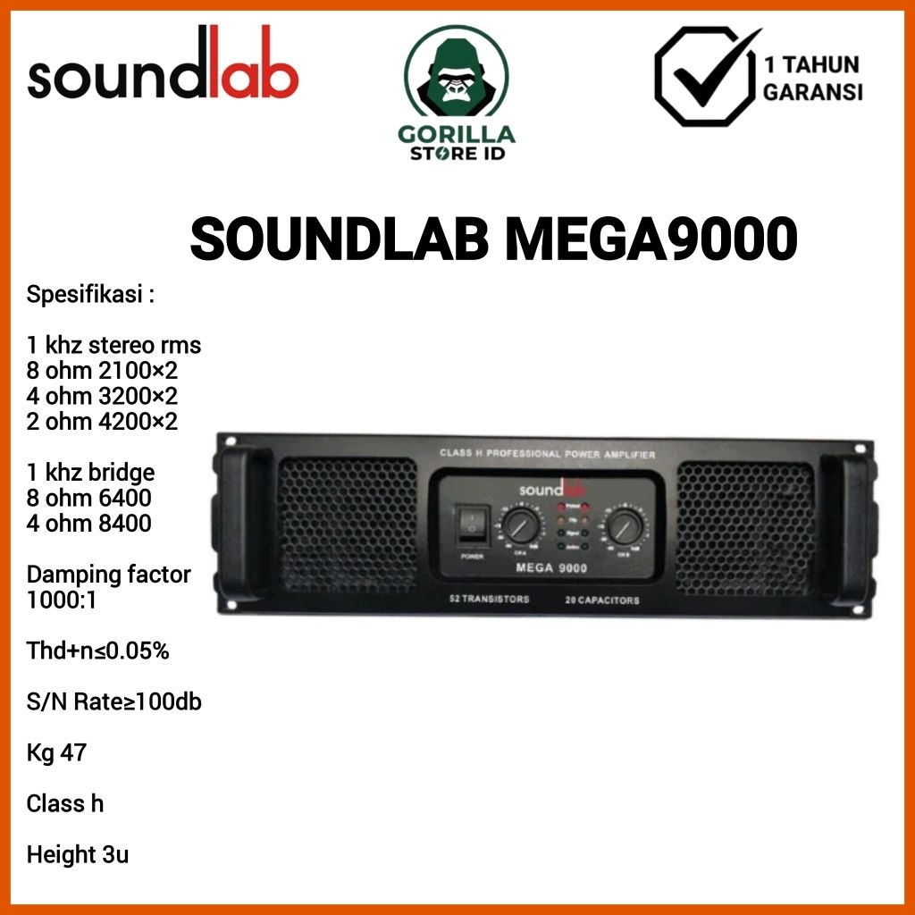 Power Amplifier Soundlab MEGA9000