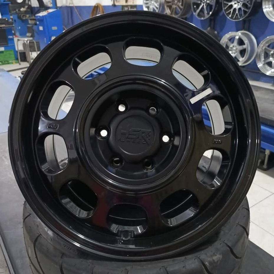 PELEK MOBIL PAJERO FORTUNER HILUX RING 17 LUBANG BAUT 6 HSR K-L-G BLACK