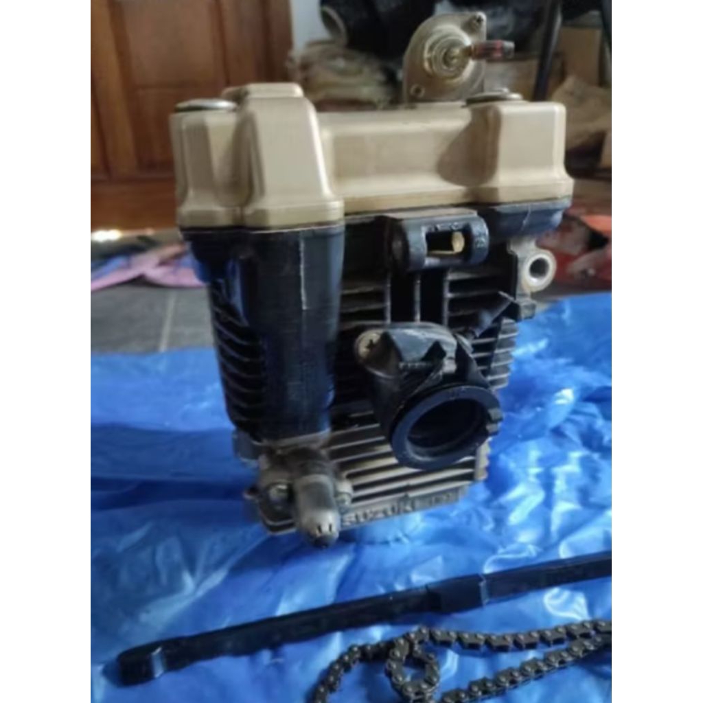 blok head head kop cylinder silinder kop deksel (1 SETT) isian Suzuki satria Fu 150 facelift 2015 Or