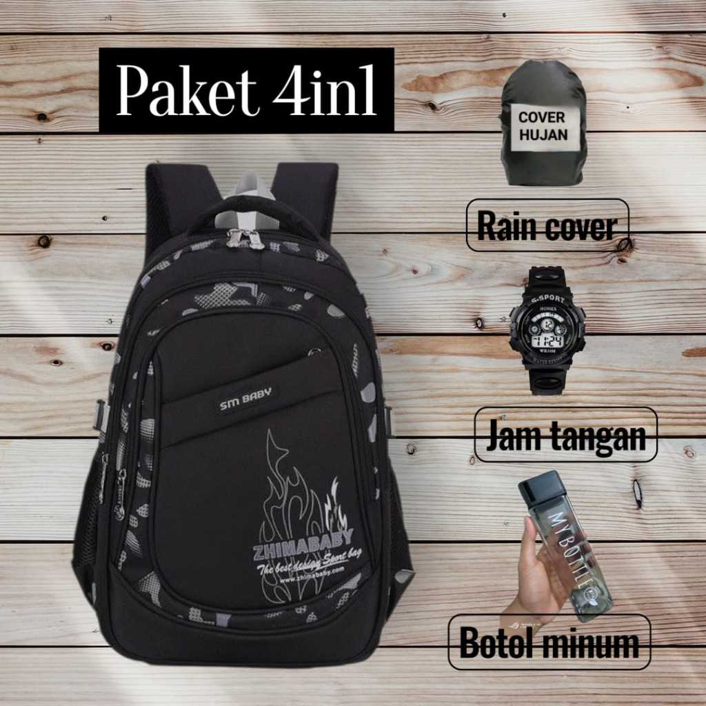 Tas Anak Sekolah SD SMP SMA Ransel Backpack ZhimaBaby Tas Anak Laki Laki Kekinian