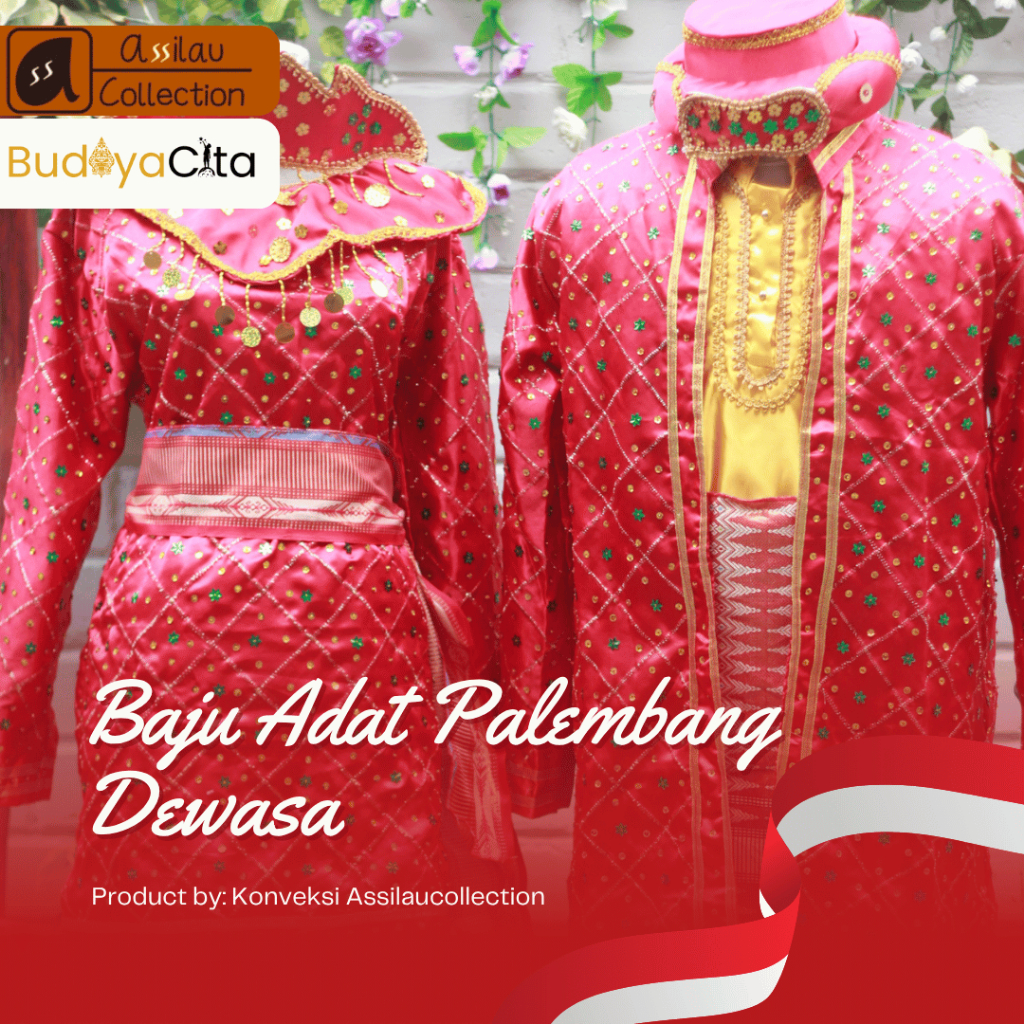 BudayaCita adat Baju Adat Sumatera Selatan Palembang Set Lengkap adat Sumatera Selatan/Palembang - s
