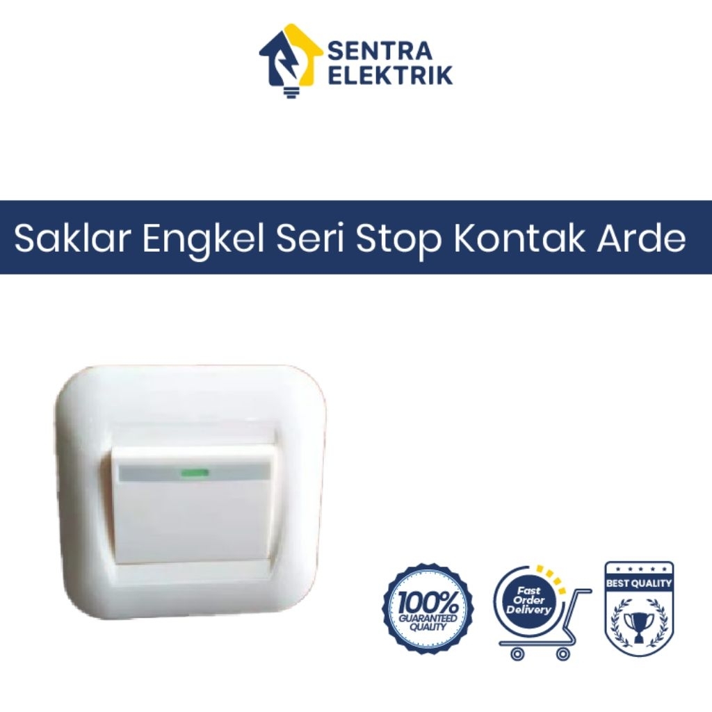 Sentra Listrik - Saklar IB Engkel / Seri / Stop Kontak Arde / Warna Cream / Sakelar Berkualitas SNI 