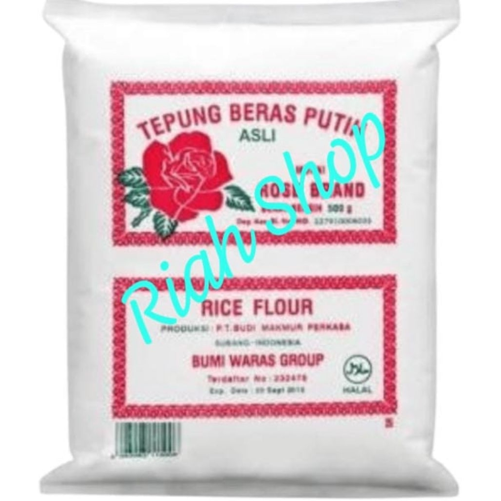 Tepung beras rose brand kemasan 250 gram dan kemasan 500 gram