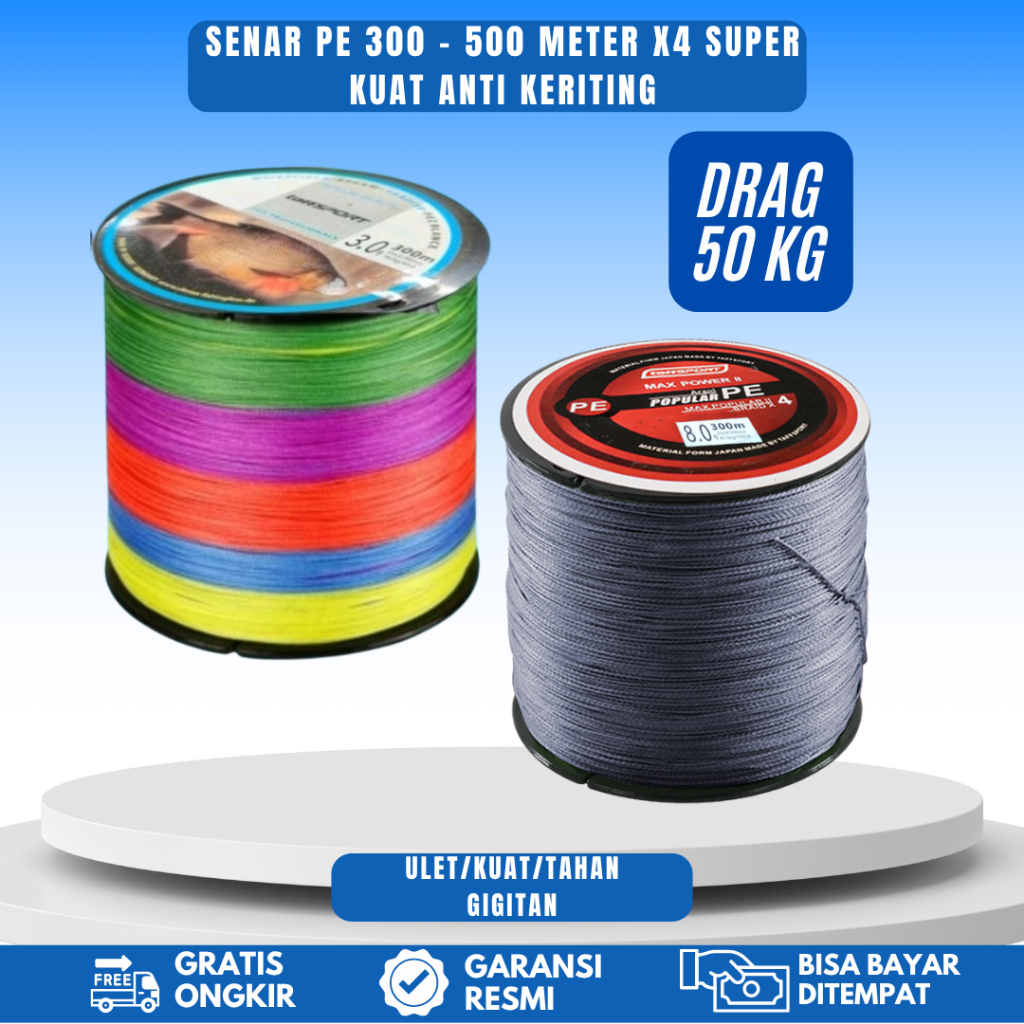 SENAR PE 500M SENAR PANCING Termurah SENAR PANCING ANTI KRITING SENAR KECIL KUAT 50 KG SENAR GALATAM