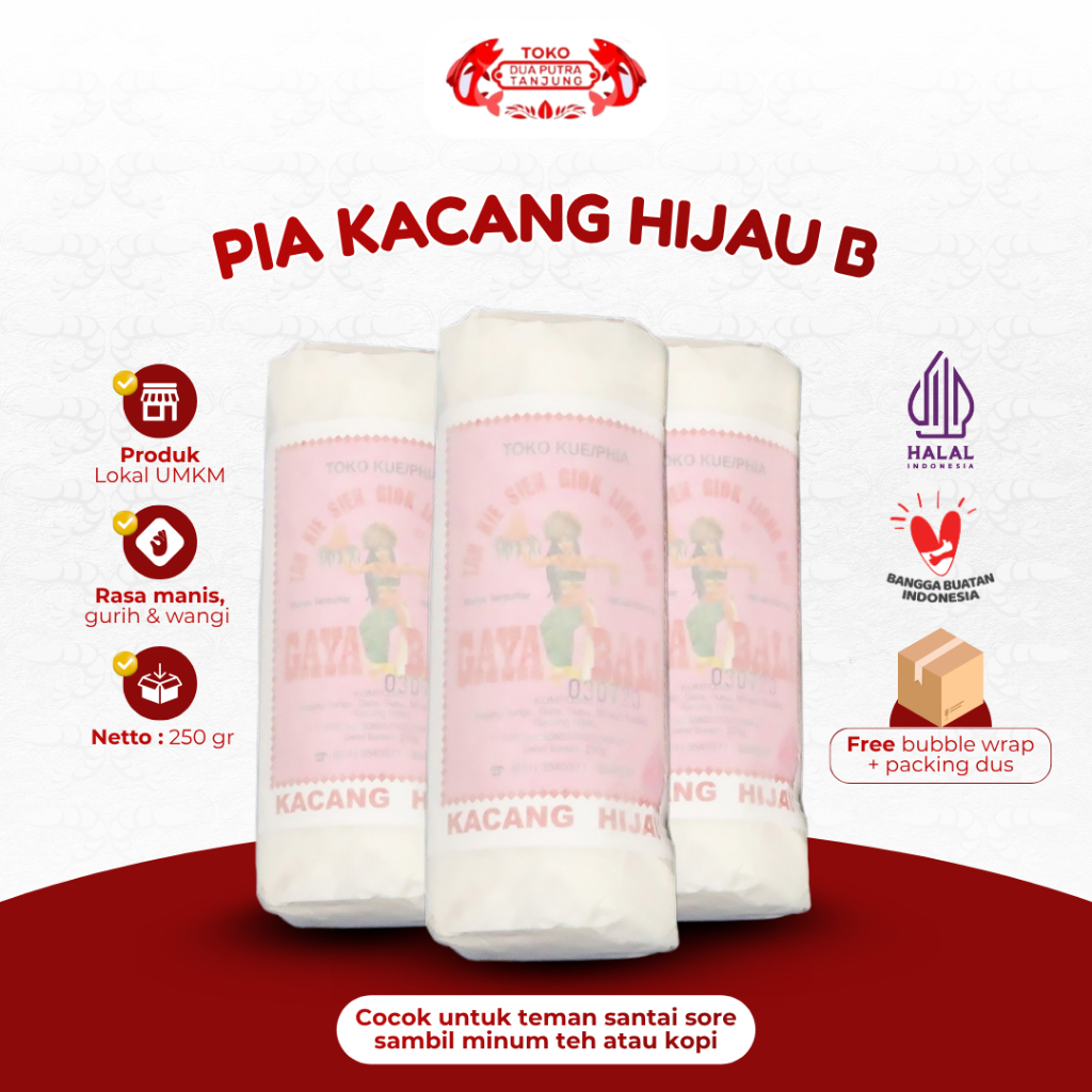 Dua Putra Tanjung Pia Kacang Hijau B Gaya Bali 250 Gram Bakpia Kue Khas Jawa