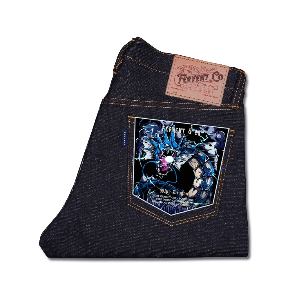 Fervent Co - Blue Dragon - 16oz - Blue Line Selvedge Accent