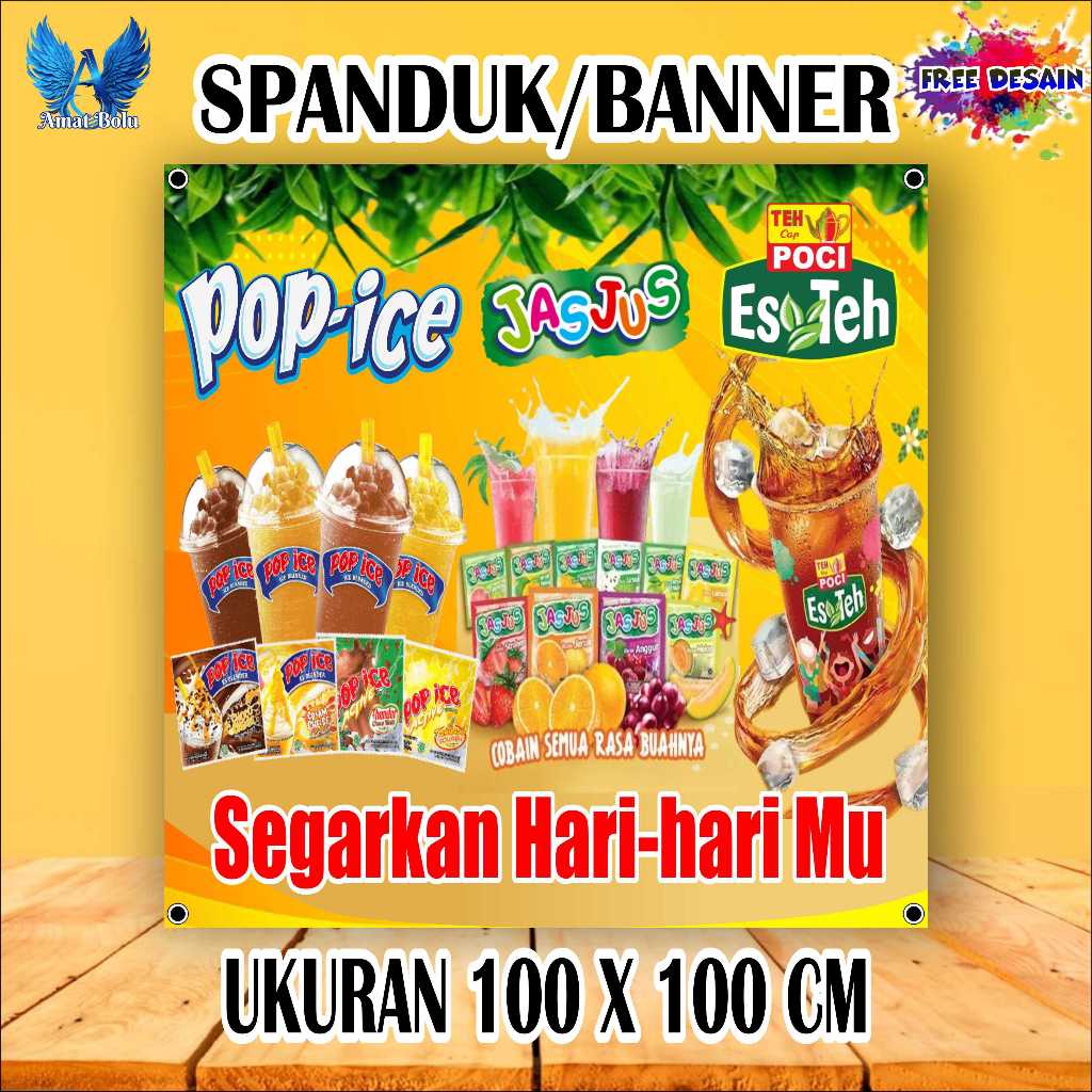 Cetak Spanduk Banner MINUMAN SEGAR free Desain