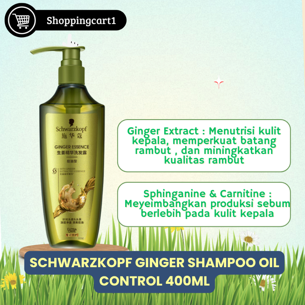 Schwarzkopf Extra Care - Ginger Essence Shampoo 400ml (Untuk Kulit Kepala Berminyak dan Gatal)