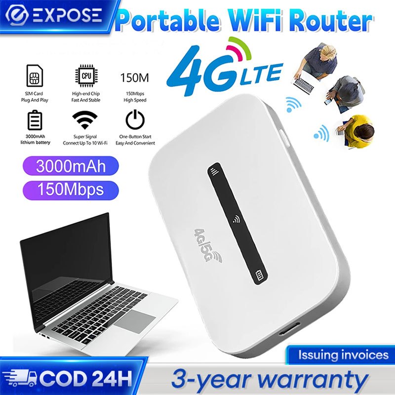 4G LTE Wireless Wifi Router Protable Modem All Operator SIM Card 150Mbps Mobile WiFi Hotspot Router