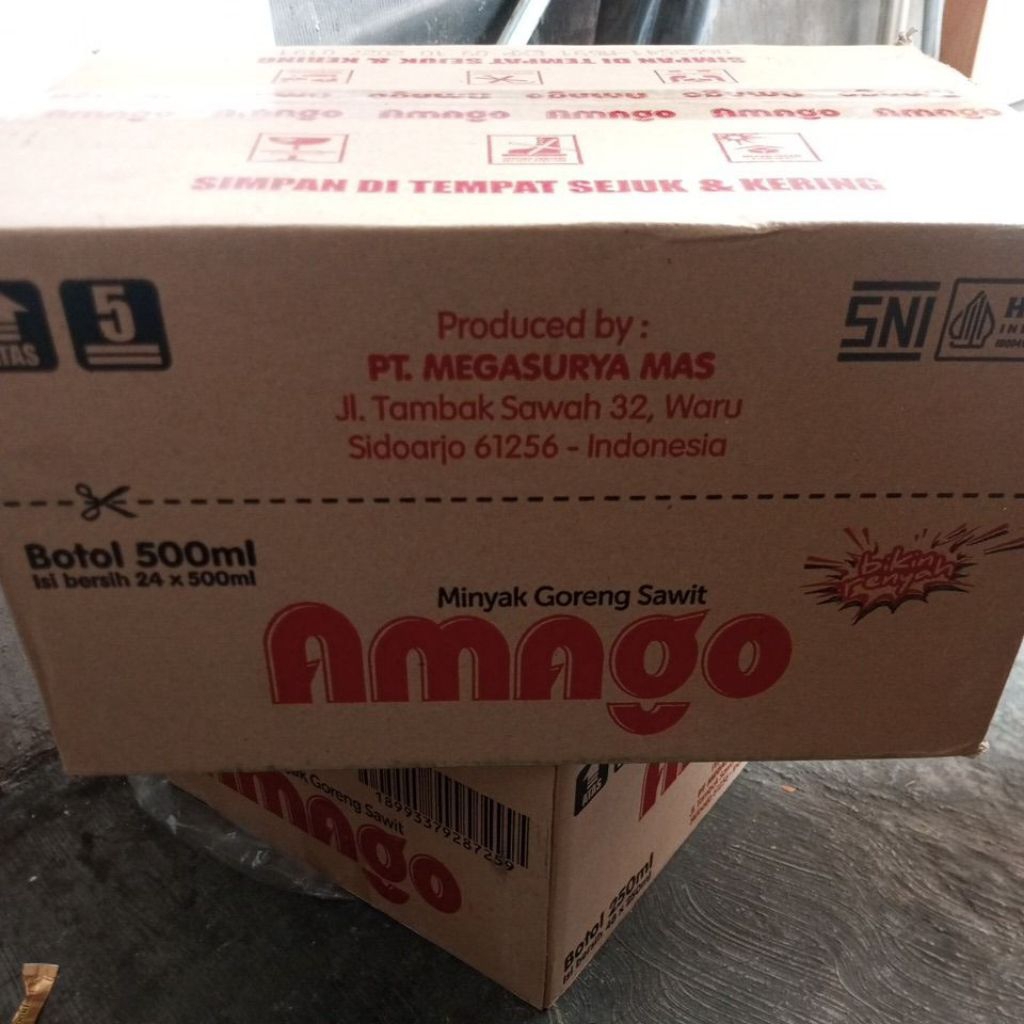 Minyak Goreng Amago Botol 500ml (1 Dus isi 24)