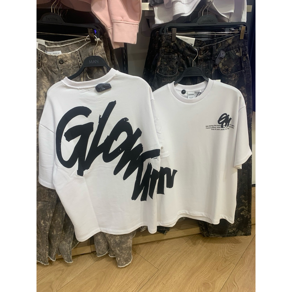 baju kaos cowok jastip bershka font keren  staff bermuda original store Free paperbag |jastip_titipo