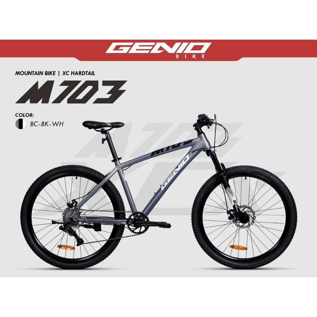 SEPEDA GUNUNG MTB 27.5 INCH GENIO M703 10 SPEED FRAME ALLOY