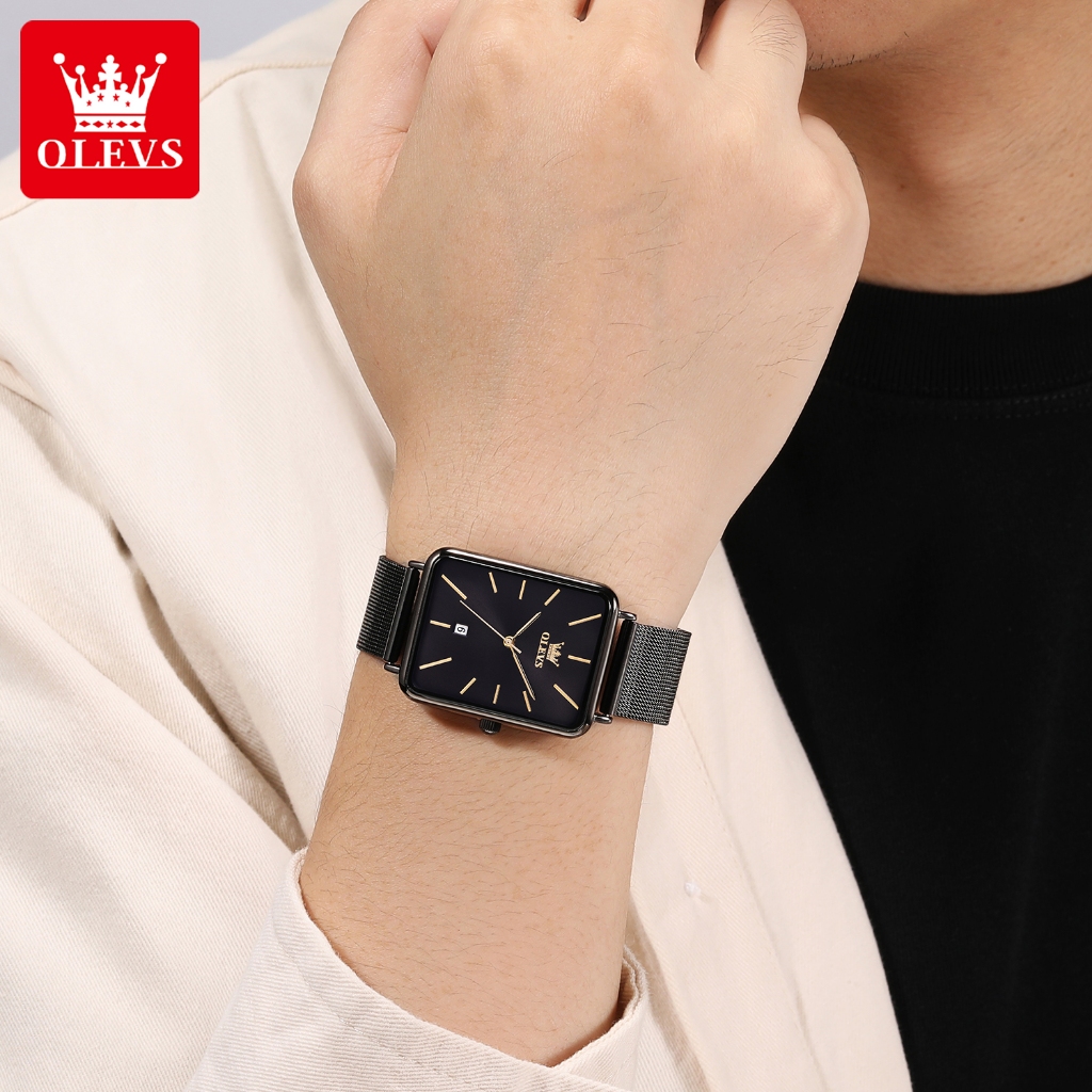 FAVORIT Olves Jam Tangan Pria Anti Air Original Unik Terbaru 2026 Bisnis Stainless Steel Tipis
