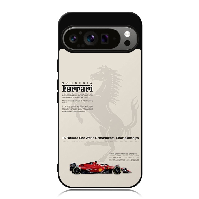 Case HP Google Pixel 9 8 7 6 5 4 3 Pro XL 4g 5g TPU Rubber Custom SCUDERIA FERRARI