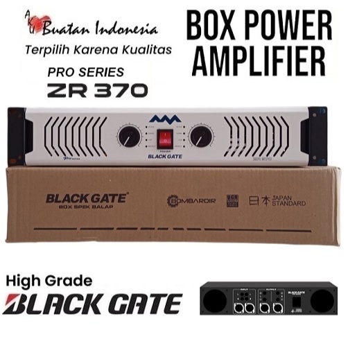 Box Amplifier Profesional BLACK GATE Pro Series ZR 370 Bok Spek Speaker BALAP Audio Sound System ZR-