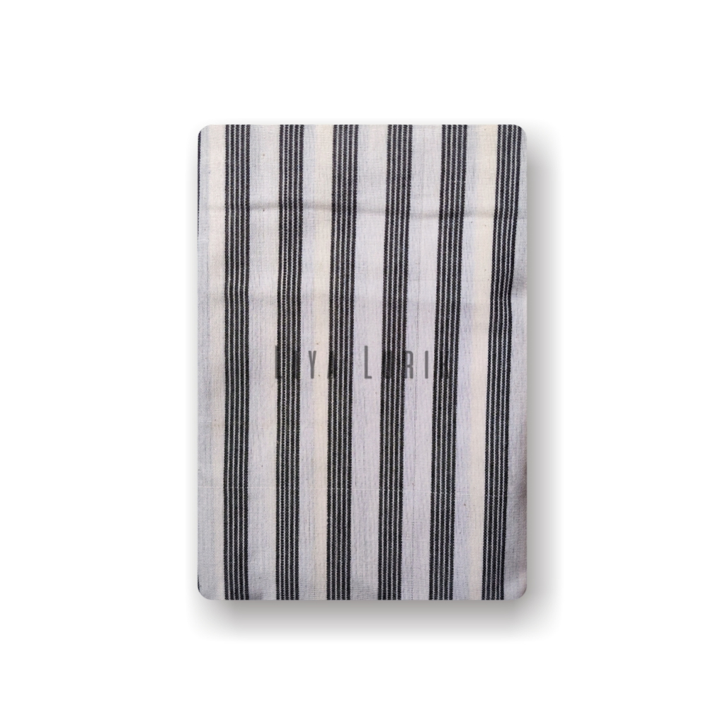 Kain Tenun Lurik Motif Putih Salur Lima Hitam