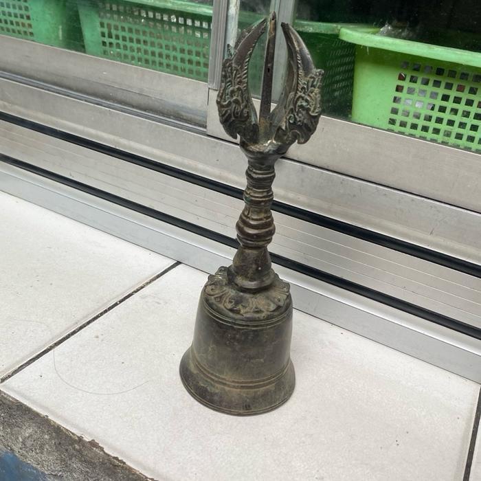 Lonceng Vajra Hitam Bahan Perunggu Untuk pajangan