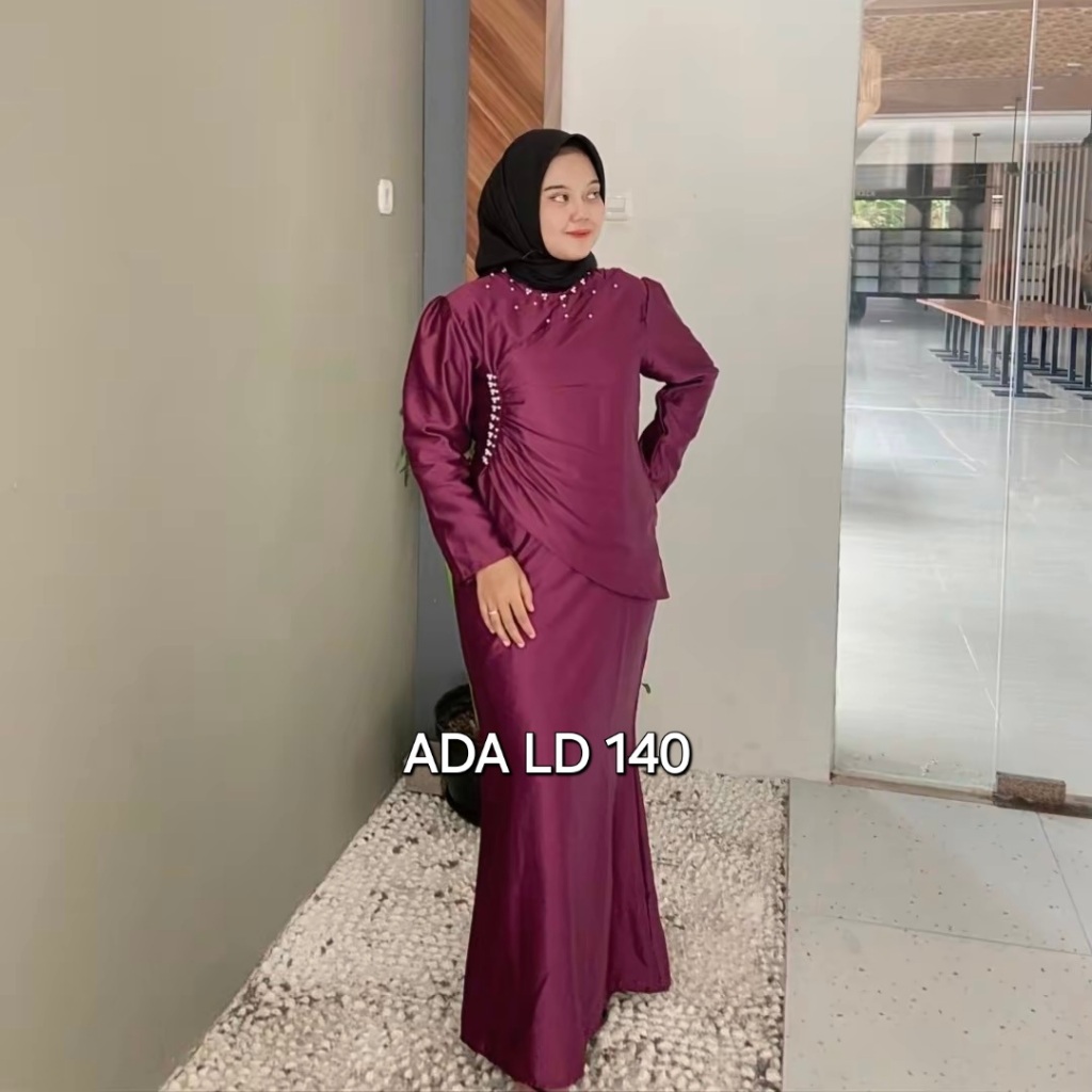 Reva Vina Dress Kondangan Mahogany Burgundy Emerald Blue Size S-5XL LD 140 Jumbo - Dress Lebaran 202