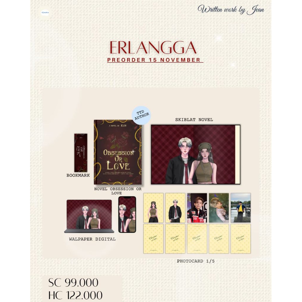 Novel Obsession or Love by Jean