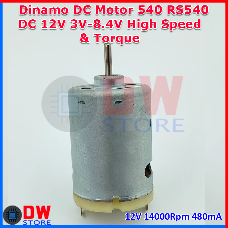 Dinamo DC Motor RS540 RS-540 DC 12V High RPM Speed High Torque