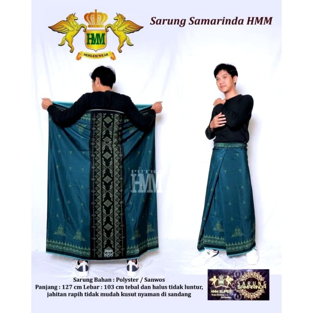 Sarung Sutra Samarinda HMM Sarung Santri Sarung Tebal Jatuh Motif kembang