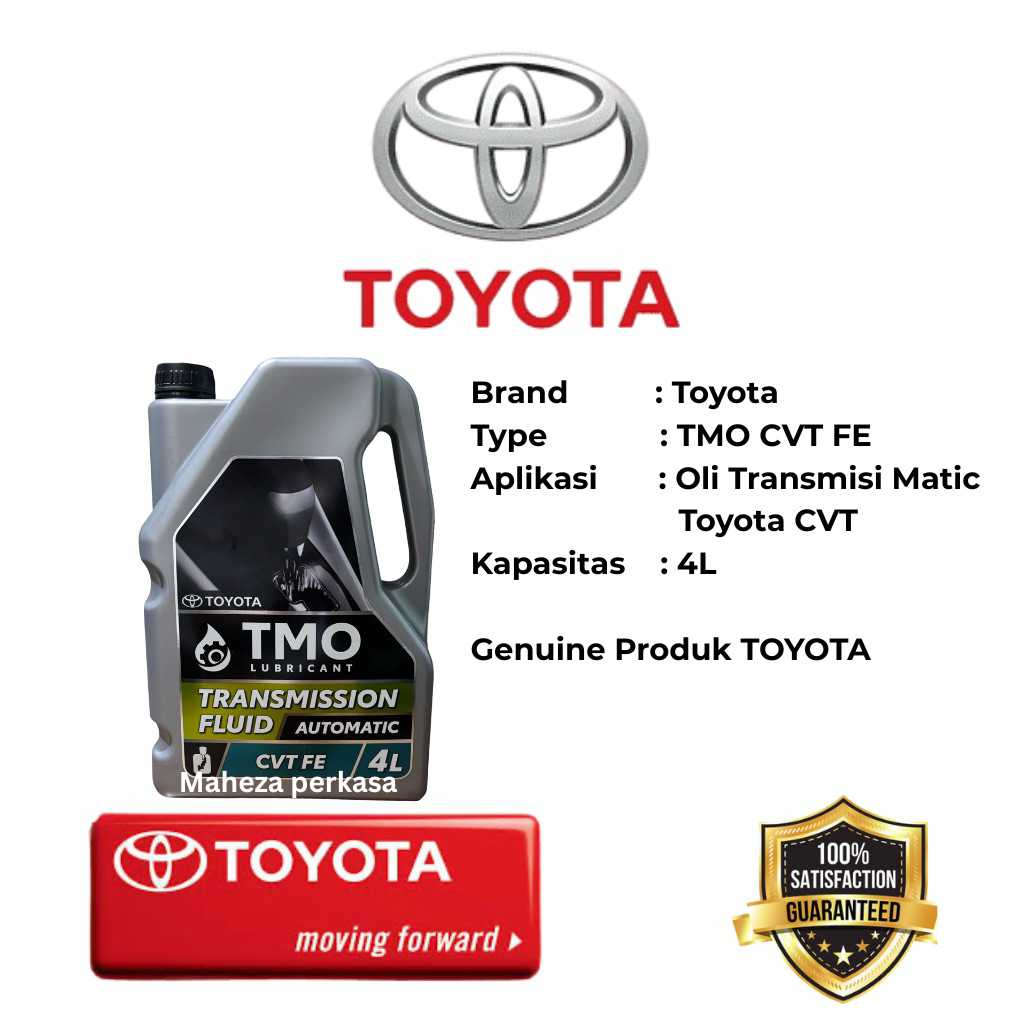 Tmo CVT FE Oli Matic CVT Toyota Original ATF CVT Oli Mobil Matic Toyota Type CVT4 Liter