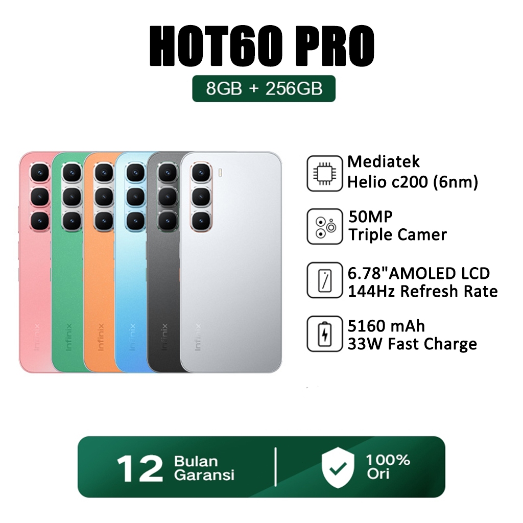 Hot 60 Pro 8/256GB 50MP Hot 60 6.78 inch Hot 60i 144Hz 5160mAh Infinix