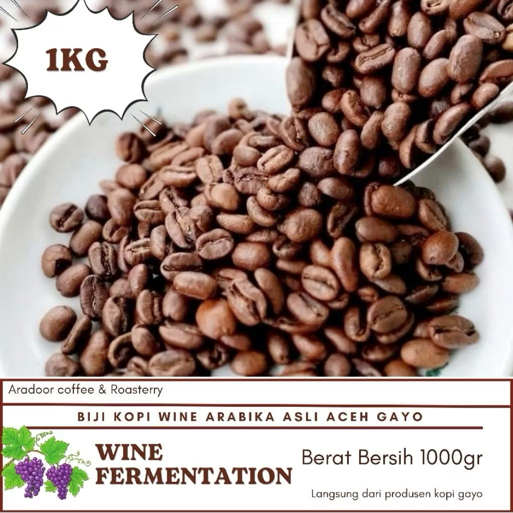 Kopi gayo wine process fermentation premium kopi arabika gayo 1kg