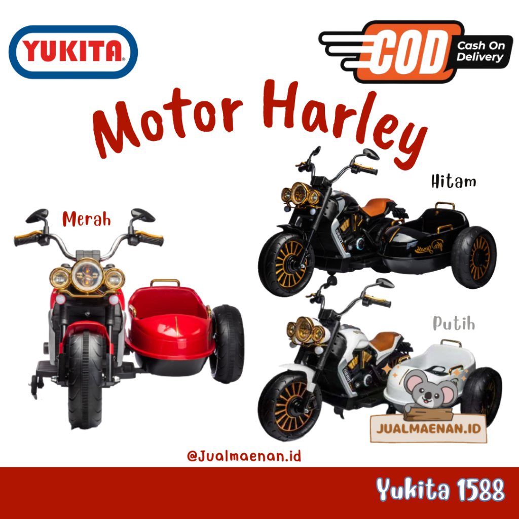 MAINAN ANAK MOTOR AKI YUKITA 1588 - HARLEY
