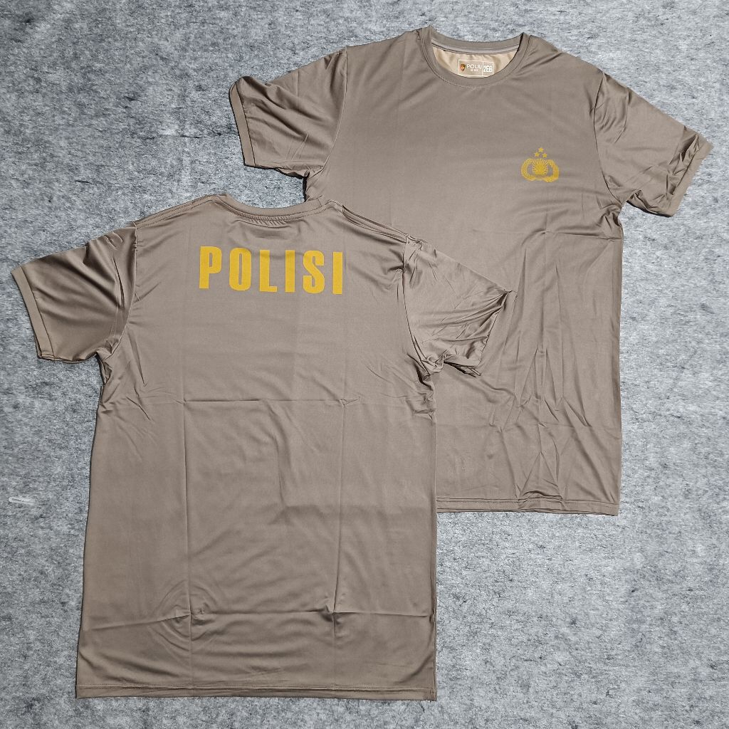 Kaos Coklat Polisi Jatah 2022 Bahan Spandek / Kaos Coklat Polisi / Kaos Polisi