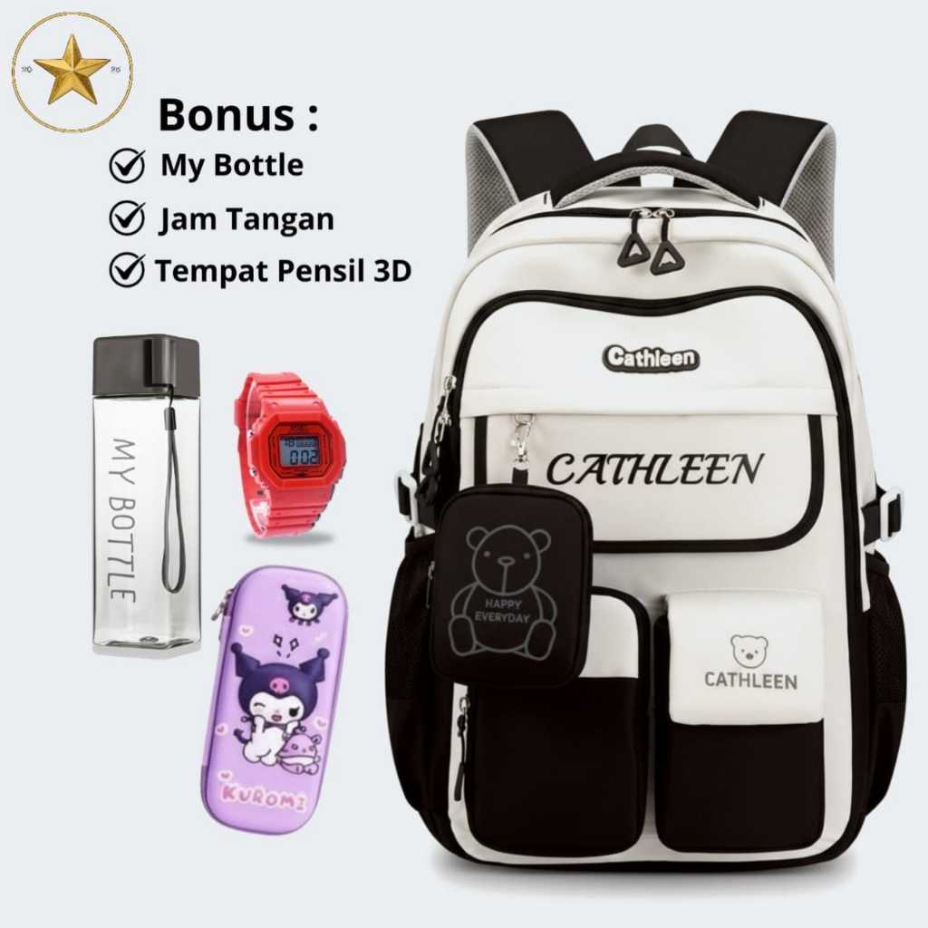 RANSEL SEKOLAH ANAK PEREMPUAN KEKINIAN CATHLEEN-TAS ANAK SD SMP SMA-TAS SEKOLAH ANAK CEWEK KOREAN ST