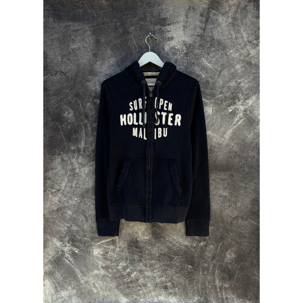 Hoodie Zipper H0llist3r Malibu Dark Navy Style