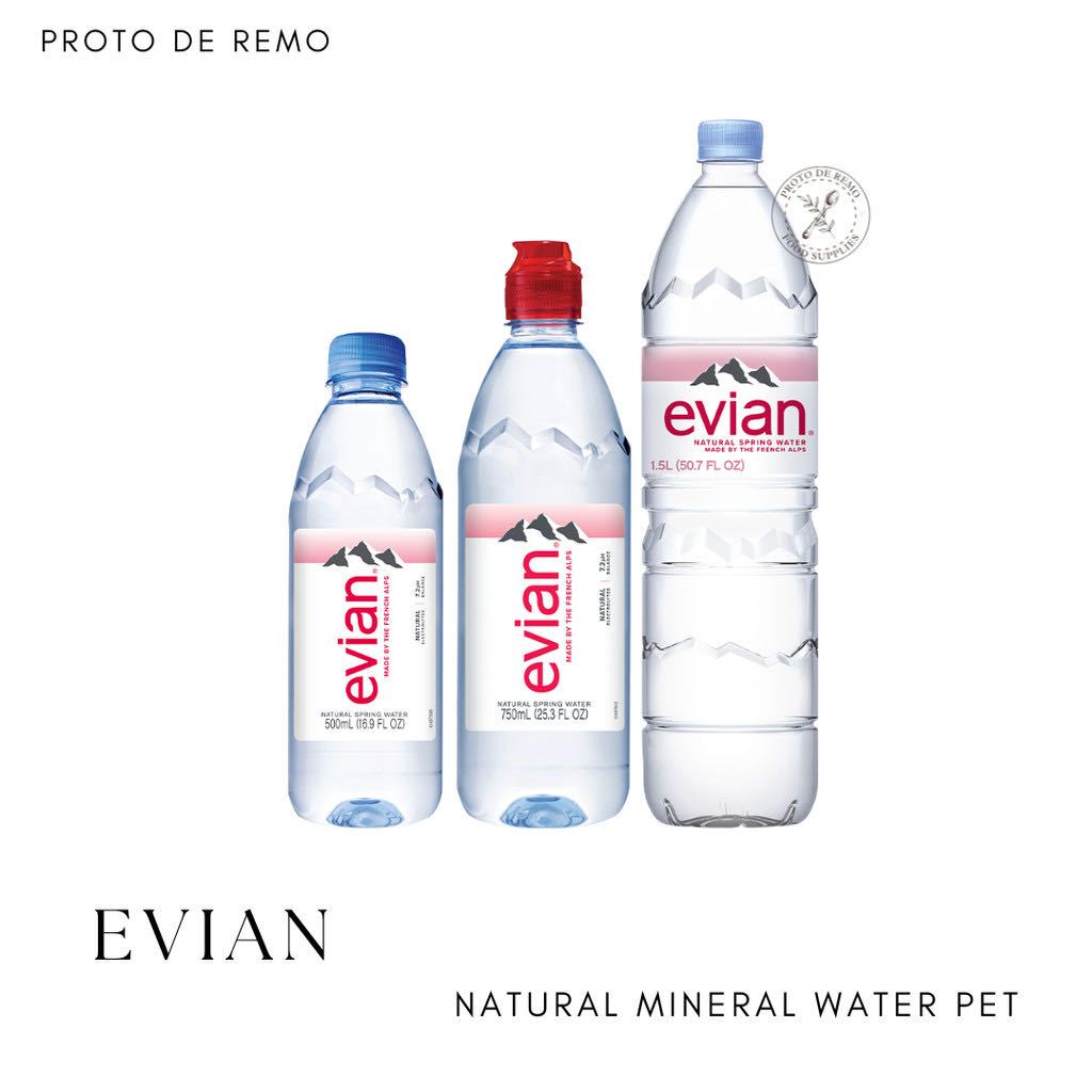 Evian Natural Mineral Water Botol Plastik