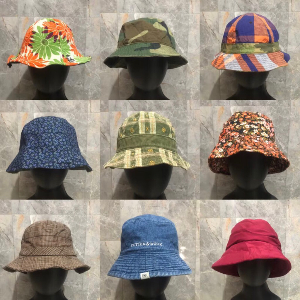 bucket hat second dan topi bundar fedora grade a