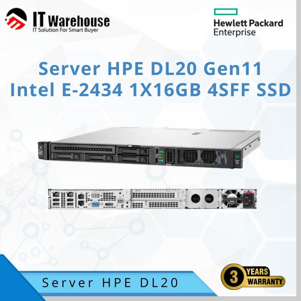 Server HPE DL20 Gen11 E-2434 4-Core, 16GB 4SFF SSD
