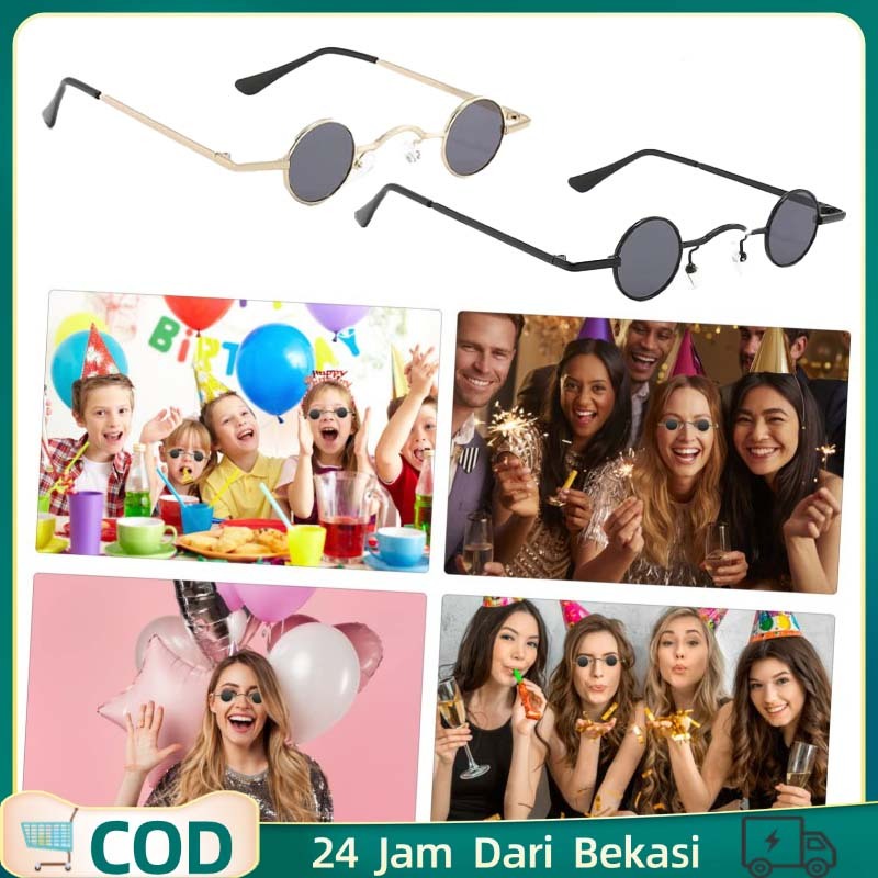 Kacamata Hitam Bulat Kecil Fashion Kacamata Hitam Bulat Kacamata Boboho Kacamata Bulat Vintage