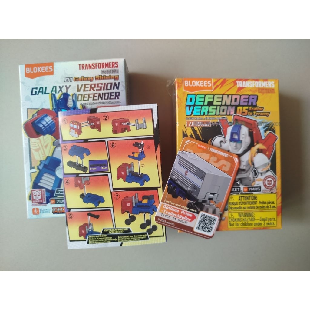 BLOKEES - Transformers Galaxy Defender 1 & 5 - OPTIMUS PRIME VEHCILE + Optimus Prime Trailer & Rolle